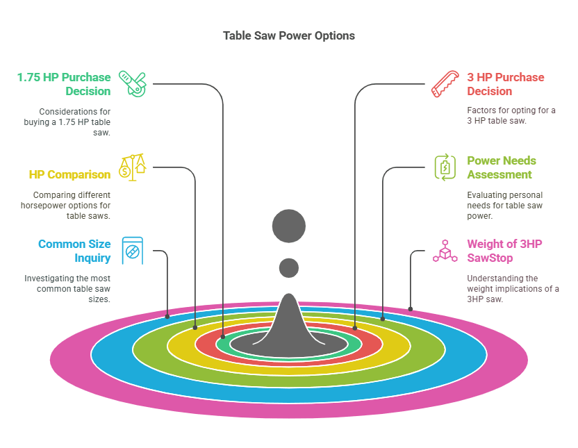 1.75 HP vs 3 HP Table Saw