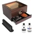 Case Elegance Renzo glass top wood humidor lined with Spanish cedar
