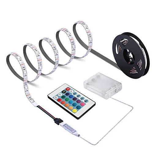 Battery-powered LED strip lighting