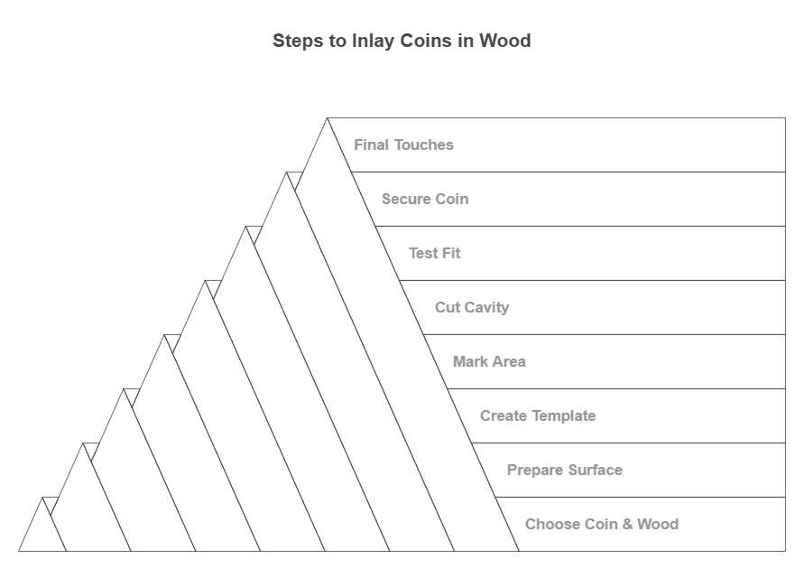 How To Inlay Coins In Wood