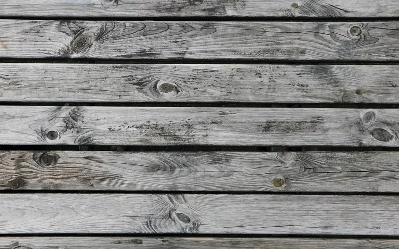Gray weathered outdoor wood planks with no protective finish Gray weathered outdoor wood planks with no protective finish
