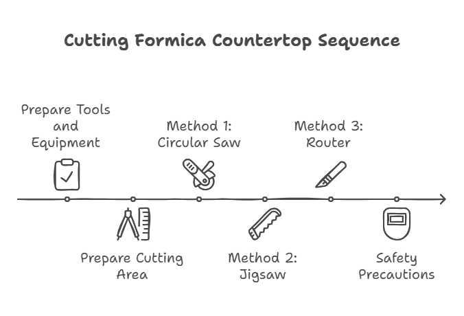 How to Easily Cut Formica Countertop Already Installed