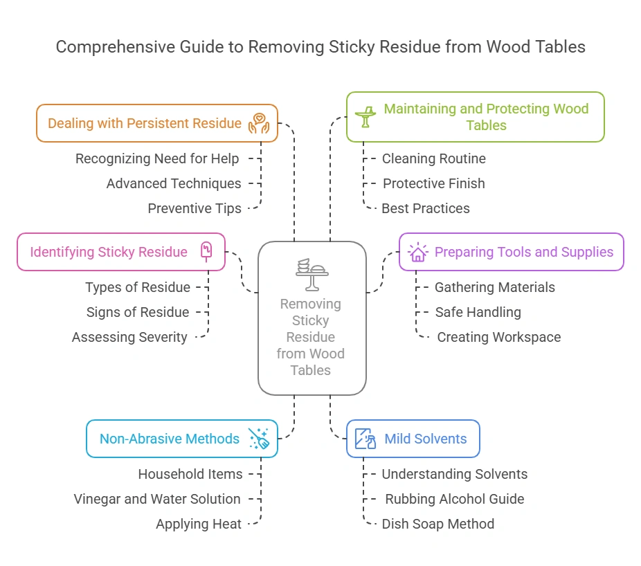 How to Easily Remove Sticky Residue From Wood Table Top