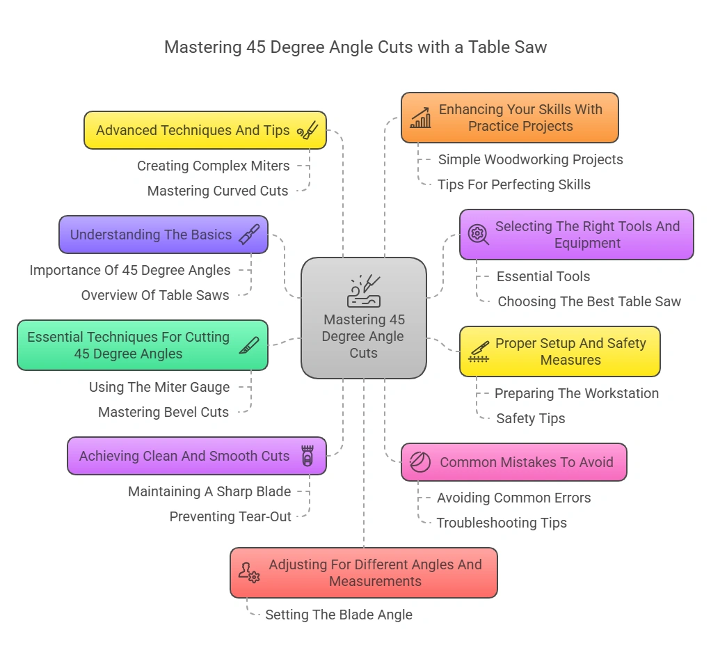 How to Master the Art of Cutting 45 Degree Angles with a Table Saw