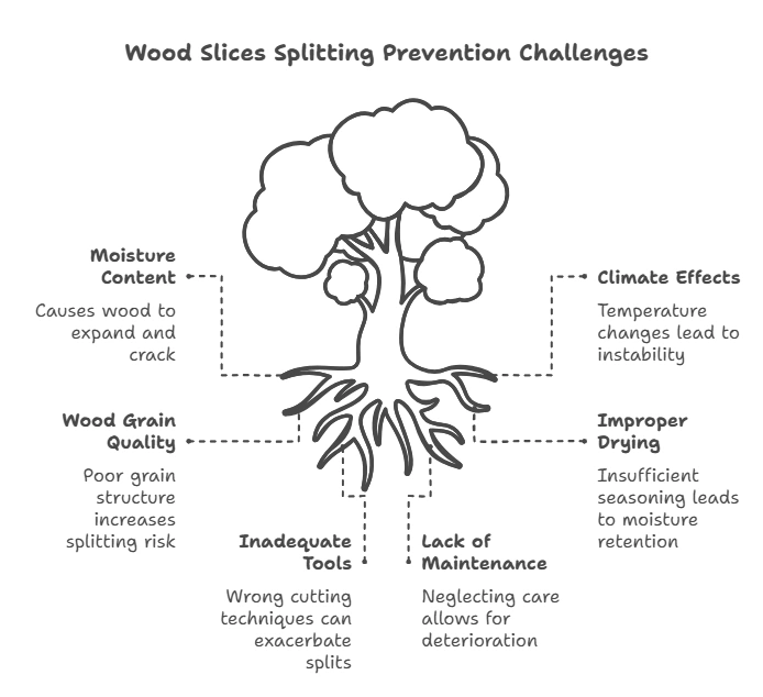 How to Prevent Wood Slices from Splitting