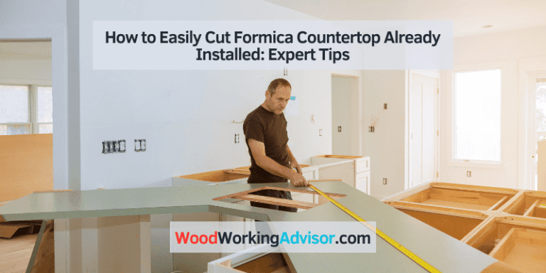 how to cut formica countertop already installed