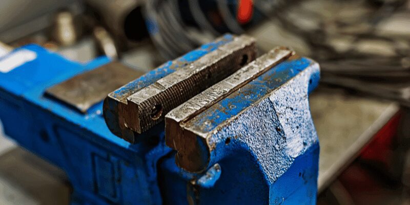 how to mount vise to workbench