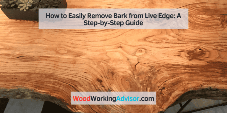 how to remove bark from live edge