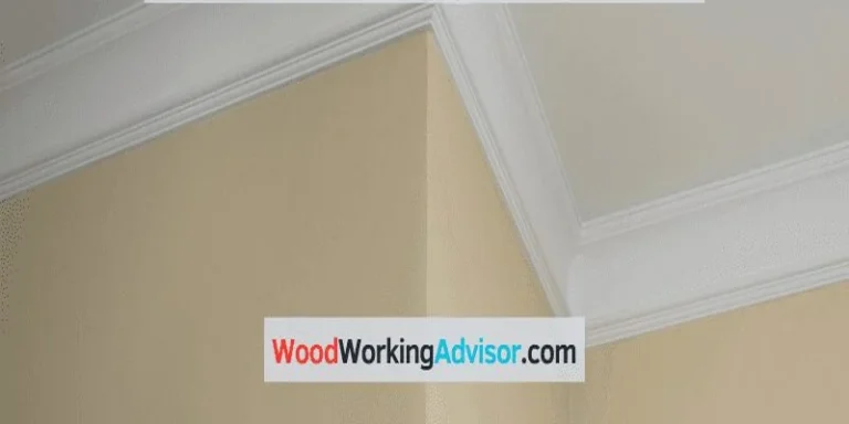 Crown molding cut and installed at an interior corner