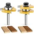 Junreox budget tongue and groove router bit set for shiplap boards