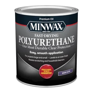 Minwax Fast Drying Polyurethane, Warm Satin, 1 Quart