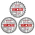 Revvstark 3 pack circular saw blade combo 24T 40T 60T