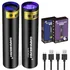 DARKBEAM dual wavelength 365nm 395nm UV blacklight flashlight