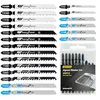 20 Piece T-Shank Jigsaw Blades Set for Wood Plastic and Metal