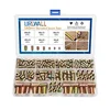 165 piece wood threaded insert assortment kit, M4 to M8