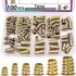 Taiss 100 piece threaded insert kit for wood furniture
