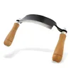 Felled draw shave tool for bark removal and shaping
