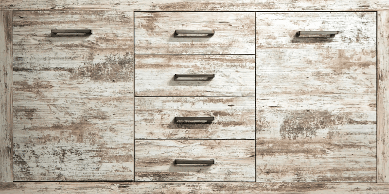 Bleached Wood Cabinets