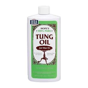 Hope's 100% Pure Tung Oil, Food Safe Wood Finish, 16 Fl Oz