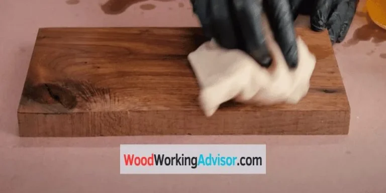 Wiping oil finish onto a wood board