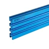 POWERTEC aluminum T-track fence rail with ruler scale for a DIY table saw fence
