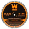 WEN 10-inch 80-tooth fine finish miter saw blade