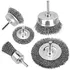 Carbon steel wire drill brush set