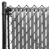 Fenpro Privacy Fence Slats, Chain-Link Bottom Lock, Gray, 8ftx10ft