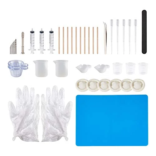 Epoxy resin mixing and application accessory kit