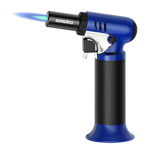 Butane micro torch for popping epoxy bubbles