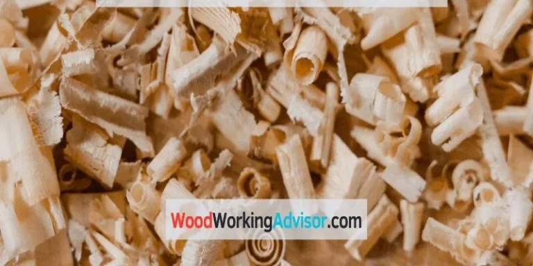 Pile of wood sawdust and shavings