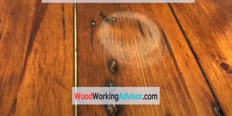 Water ring stain on a wood table