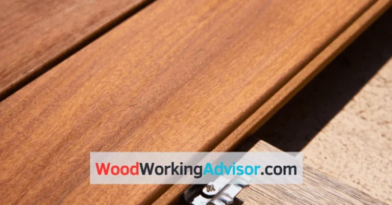 Ipe wood decking boards showing Brazilian walnut grain and rich brown color