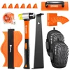wood flooring installation tool kit with tapping block and knee pads