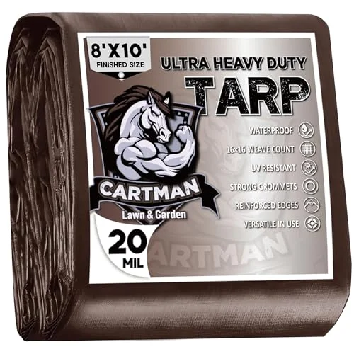 CARTMAN heavy-duty waterproof tarp for covering plywood
