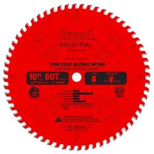 Freud LU91R010 10 inch negative hook saw blade for radial arm saws