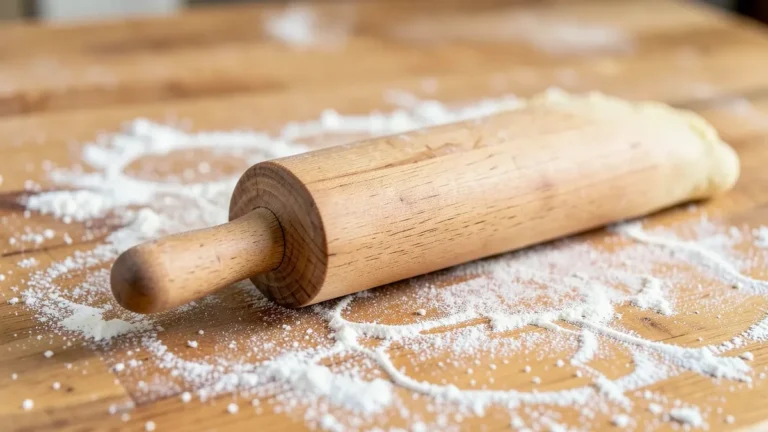 Handmade French-style maple rolling pin, tapered from a single piece of wood