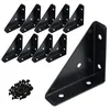 10-pack steel corner brace L brackets for reinforcing wobbly bed frame joints