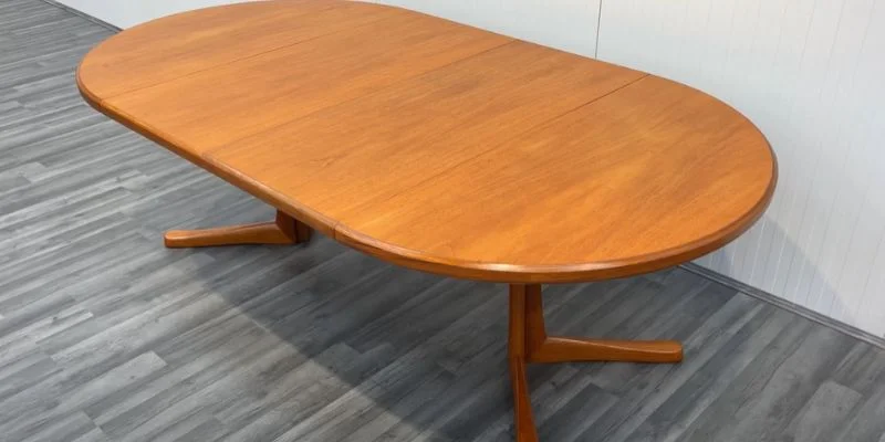 A mango wood dining table