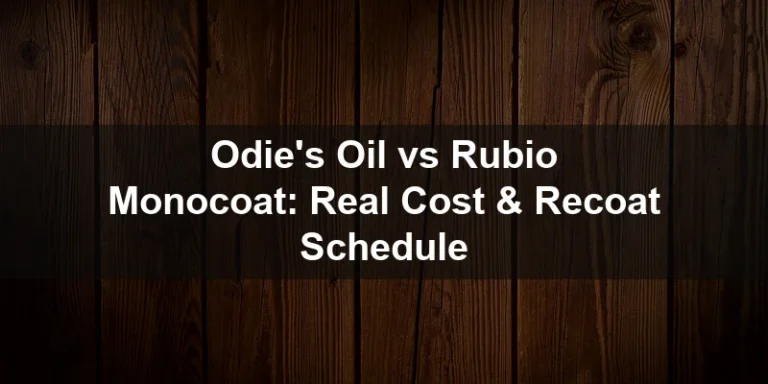 Odie's Oil vs Rubio Monocoat wood finish comparison - real cost and recoat schedule
