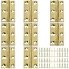 Piutouyar 8 pack of 1.5 inch solid brass mini butt hinges with screws