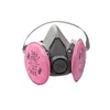 3M half facepiece reusable respirator 6291 with pink P100 particulate filters