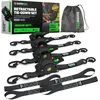 Rhino USA retractable ratchet tie-down straps 4-pack