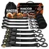 Haccoplanet ratchet tie down straps four pack for trucks