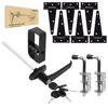 Shed door hardware kit with hinges, latch, lock and handle