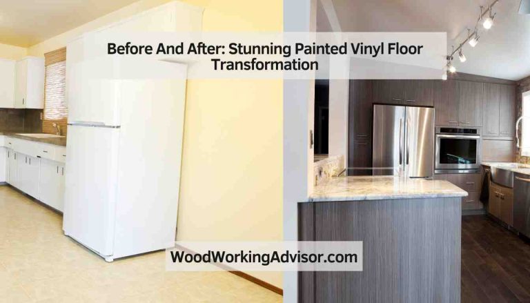 Before And After Painted Vinyl Floor