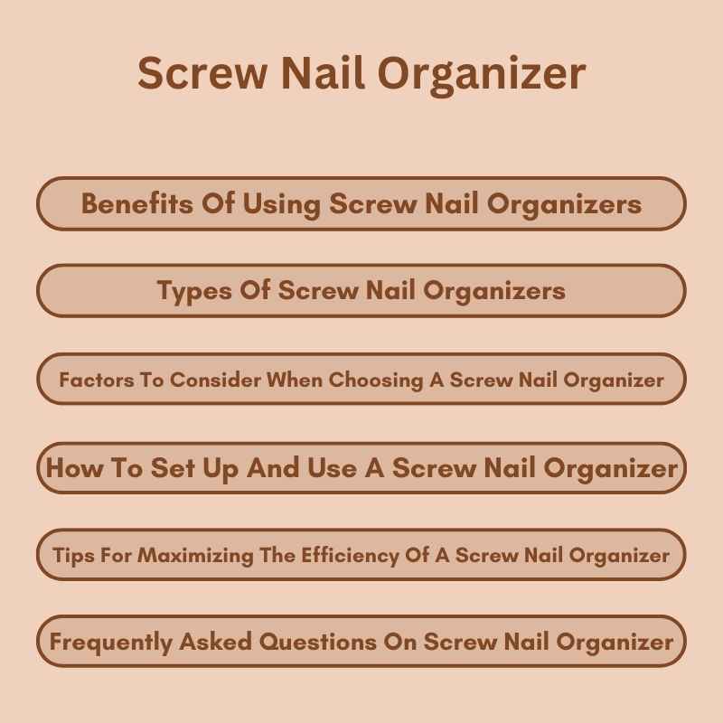 Screw Nail Organizer