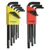 Bondhus ball end hex key L-wrench set in inch and metric sizes