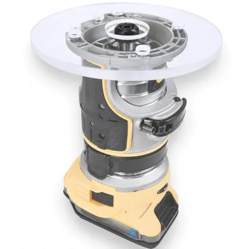 6-inch acrylic router base plate replacement for DeWalt DWP611 and DCW600B compact routers