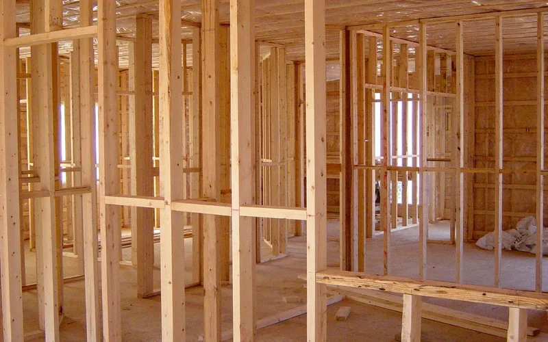 Floor joist framing ready for plywood subfloor installation
